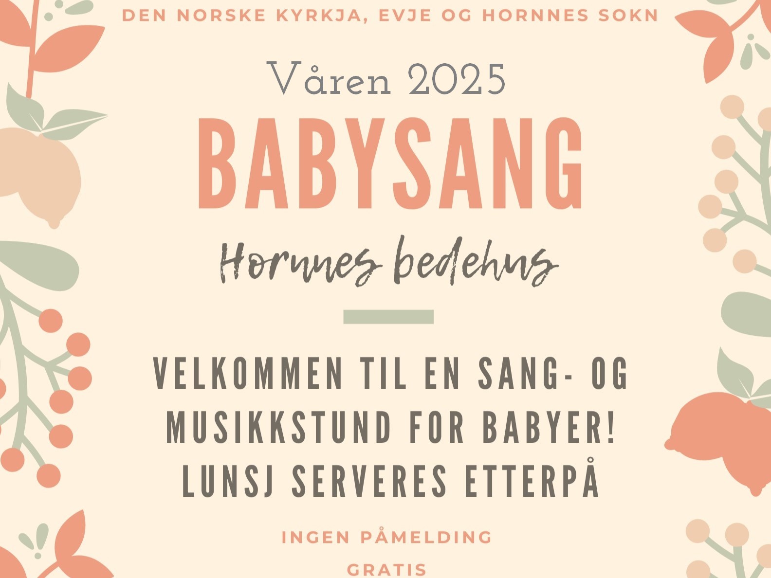 babysang plakat